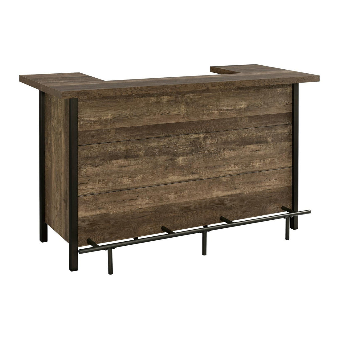 Bellemore Rectangular Storage Bar Unit Rustic Oak 182104