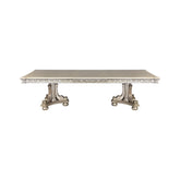 (2) Double Pedestal Table, Platinum Gold Finish 1824PG-112*