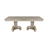 (2) Double Pedestal Table, Platinum Gold Finish 1824PG-112*