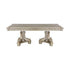 (2) Double Pedestal Table, Platinum Gold Finish 1824PG-112*