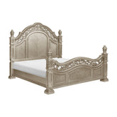 (5) California King Bed, Platinum Gold Finish 1824PGK-1CK*