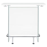Acosta Rectangular Bar Unit with Footrest and Glass Side Panels 182632