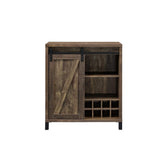 Arlington Bar Cabinet with Sliding Door Rustic Oak 182852