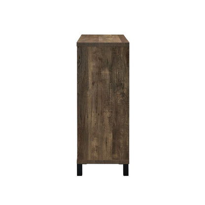 Arlington Bar Cabinet with Sliding Door Rustic Oak 182852