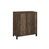 Arlington Bar Cabinet with Sliding Door Rustic Oak 182852