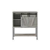 Claremont Sliding Door Bar Cabinet with Lower Shelf Grey Driftwood 183038