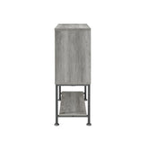 Claremont Sliding Door Bar Cabinet with Lower Shelf Grey Driftwood 183038