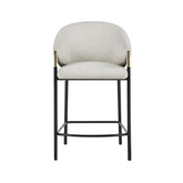 Chadwick Sloped Arm Counter Height Stools Beige and Glossy Black (Set of 2) 183436