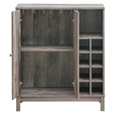 Cheyenne 2-door Wine Cabinet with Stemware Rack Weathered Acacia 183600