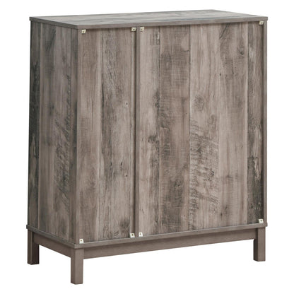 Cheyenne 2-door Wine Cabinet with Stemware Rack Weathered Acacia 183600