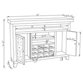 Melinda 2-Door Wine Cabinet with Lighting Mirror 183627