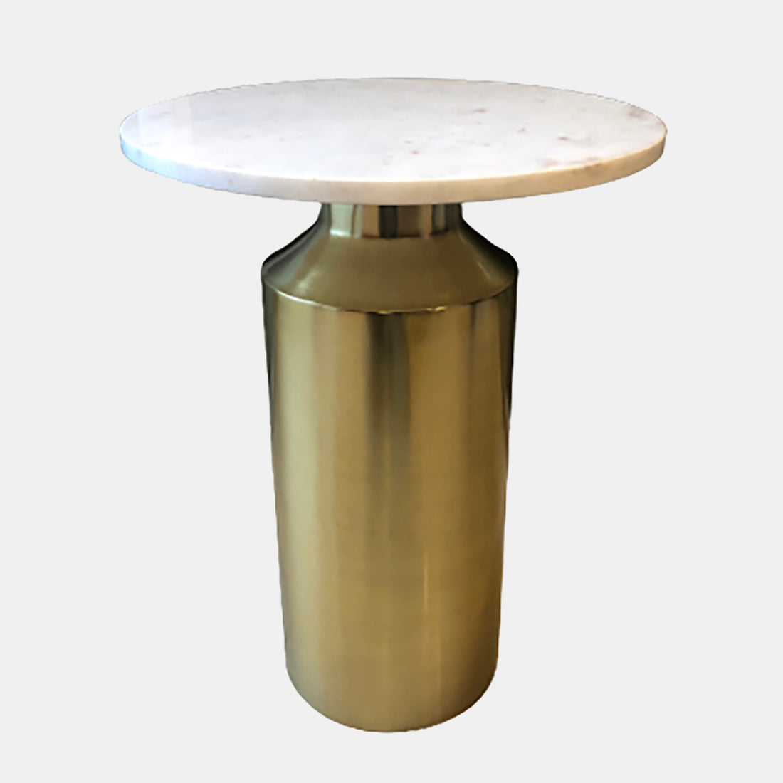 Sagebrook Home Metal, 22&quot; Marble Top Side Table, Gold Kd