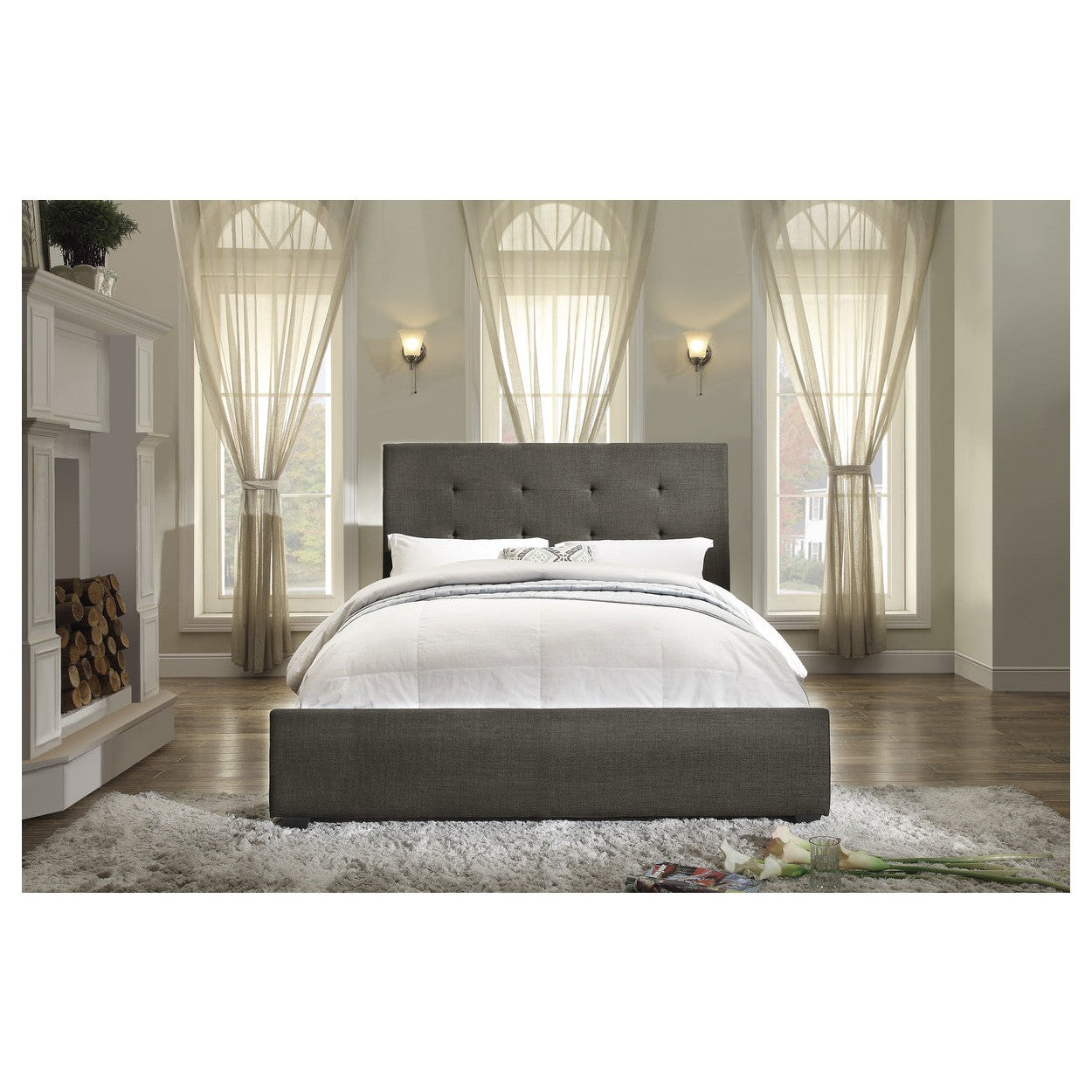(3) FULL BED, FABRIC 1890FN-1*