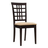Kelso Lattice Back Dining Chairs Cappuccino (Set of 2) 190822