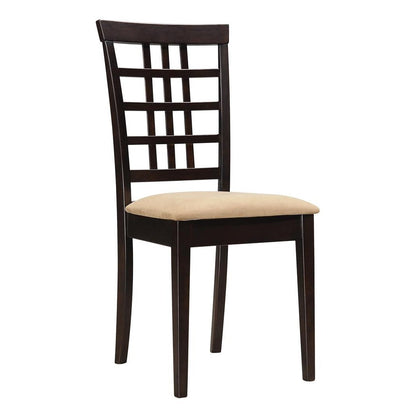 Kelso Lattice Back Dining Chairs Cappuccino (Set of 2) 190822