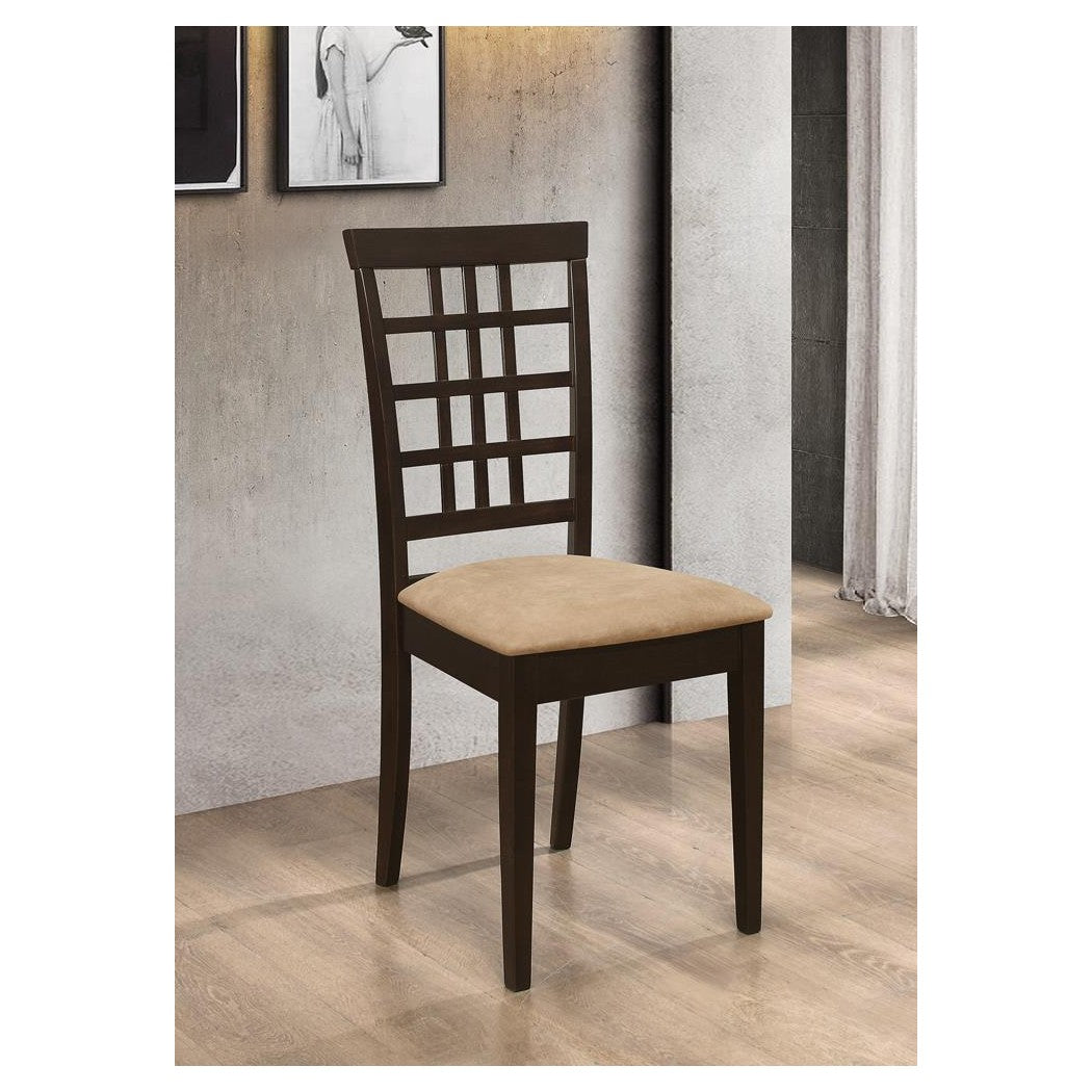 Kelso Lattice Back Dining Chairs Cappuccino (Set of 2) 190822