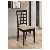 Kelso Lattice Back Dining Chairs Cappuccino (Set of 2) 190822