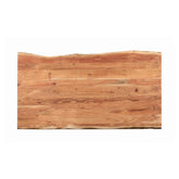 Sherman Rectangular Dining Table Natural Acacia and Matte Black 190911