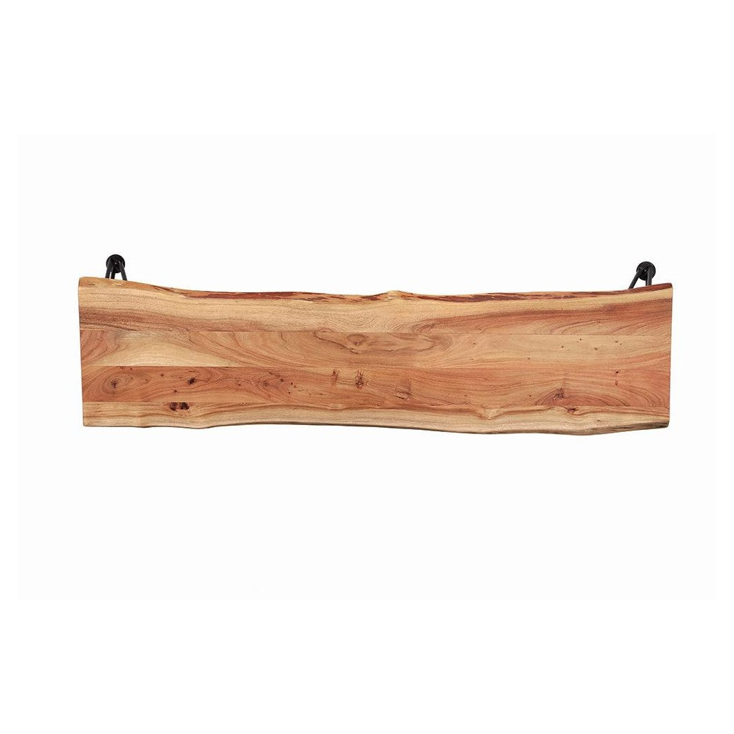 Sherman Bench Natural Acacia and Matte Black 190913