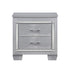 NIGHT STAND W/LED, SILVERY GREY 1916-4