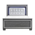 (3) QUEEN BED, LED HEADBOARD 1916GY-1*