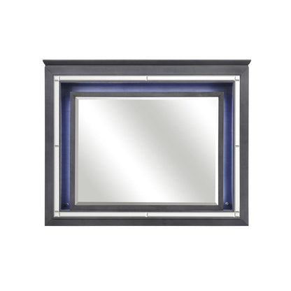 MIRROR W/BEVEL&amp;LED LIGHT 1916GY-6