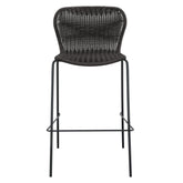 McKinley Upholstered Bar Stools with Footrest (Set of 2) Brown and Sandy Black 192040