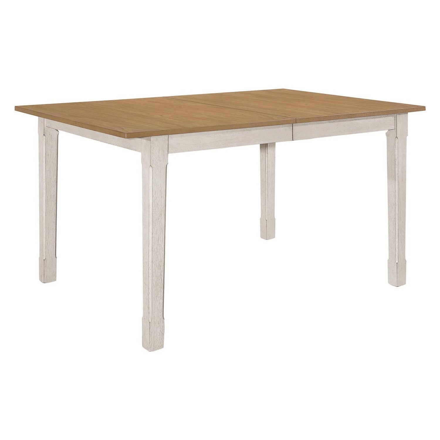 Kirby Rectangular Dining Table with Butterfly Leaf Natural and Rustic Off White 192691