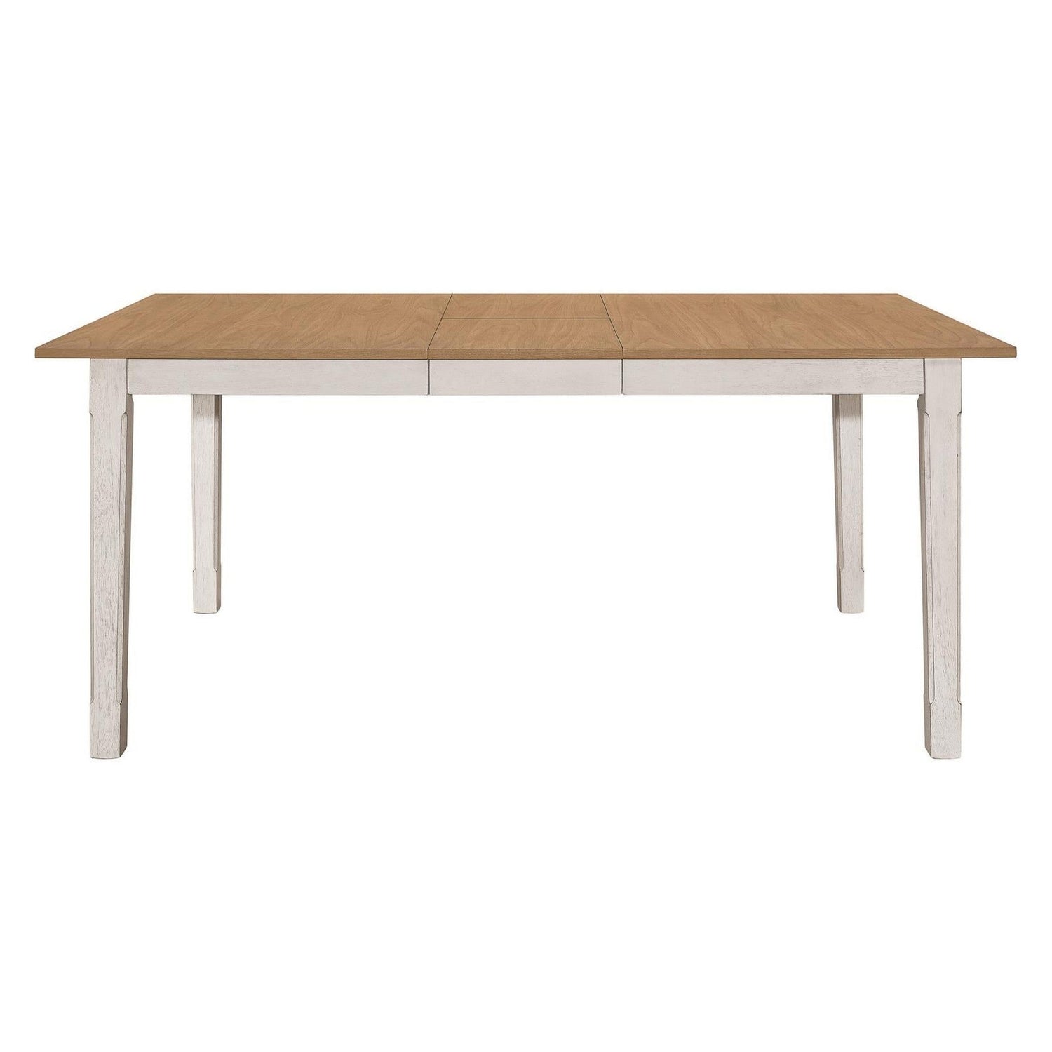 Kirby Rectangular Dining Table with Butterfly Leaf Natural and Rustic Off White 192691