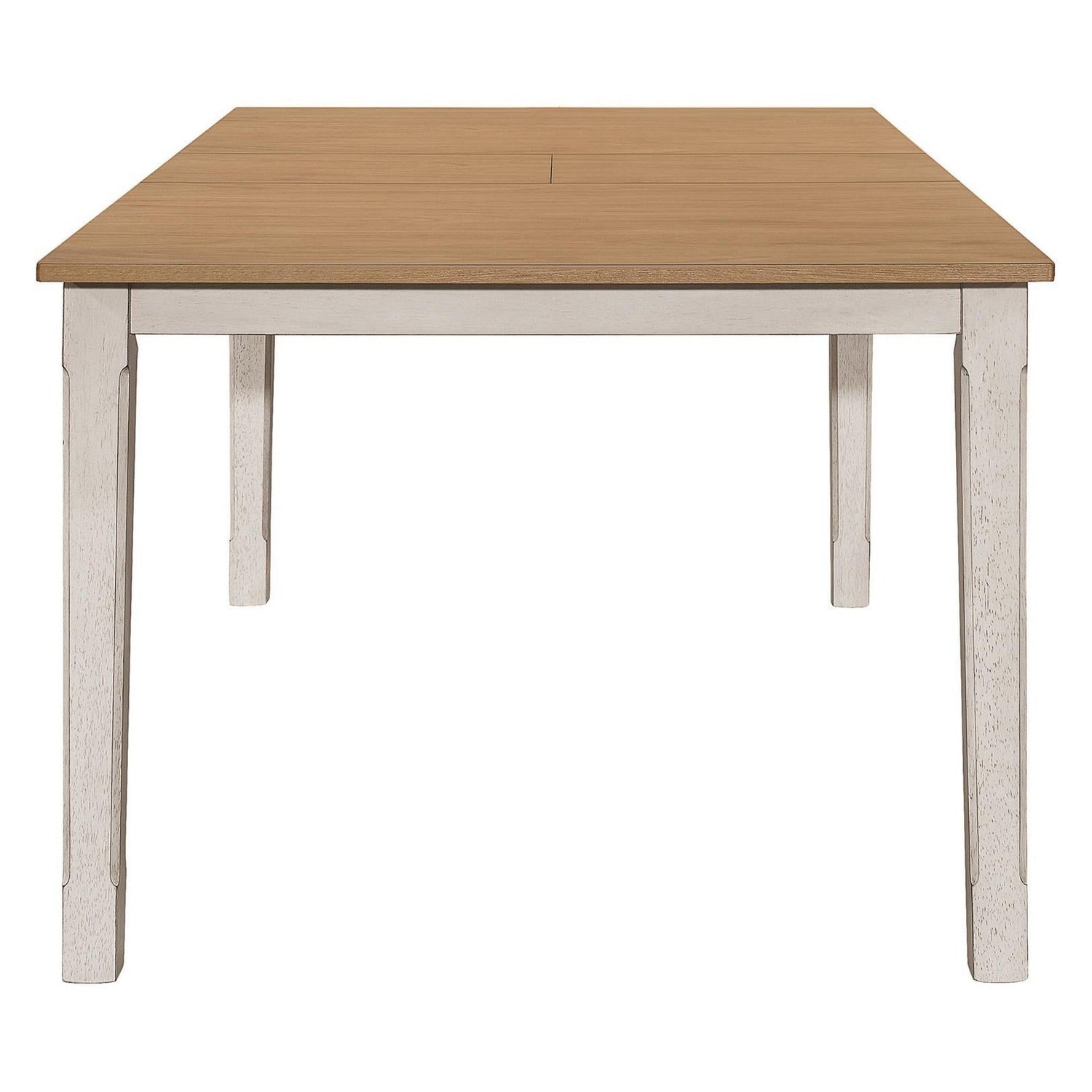 Kirby Rectangular Dining Table with Butterfly Leaf Natural and Rustic Off White 192691