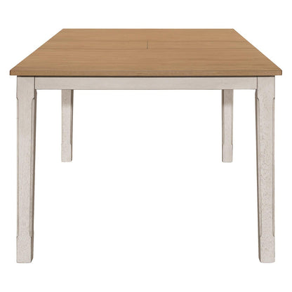 Kirby Rectangular Dining Table with Butterfly Leaf Natural and Rustic Off White 192691