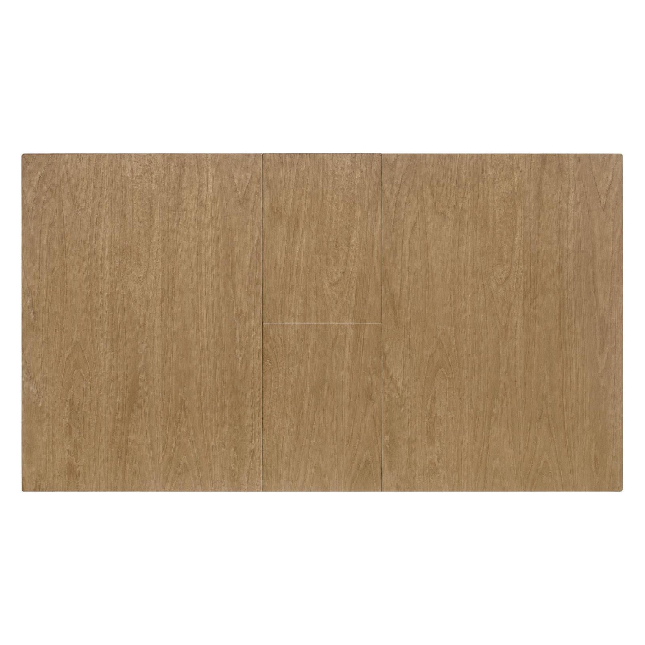 Kirby Rectangular Dining Table with Butterfly Leaf Natural and Rustic Off White 192691