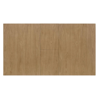 Kirby Rectangular Dining Table with Butterfly Leaf Natural and Rustic Off White 192691