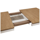 Kirby Rectangular Dining Table with Butterfly Leaf Natural and Rustic Off White 192691