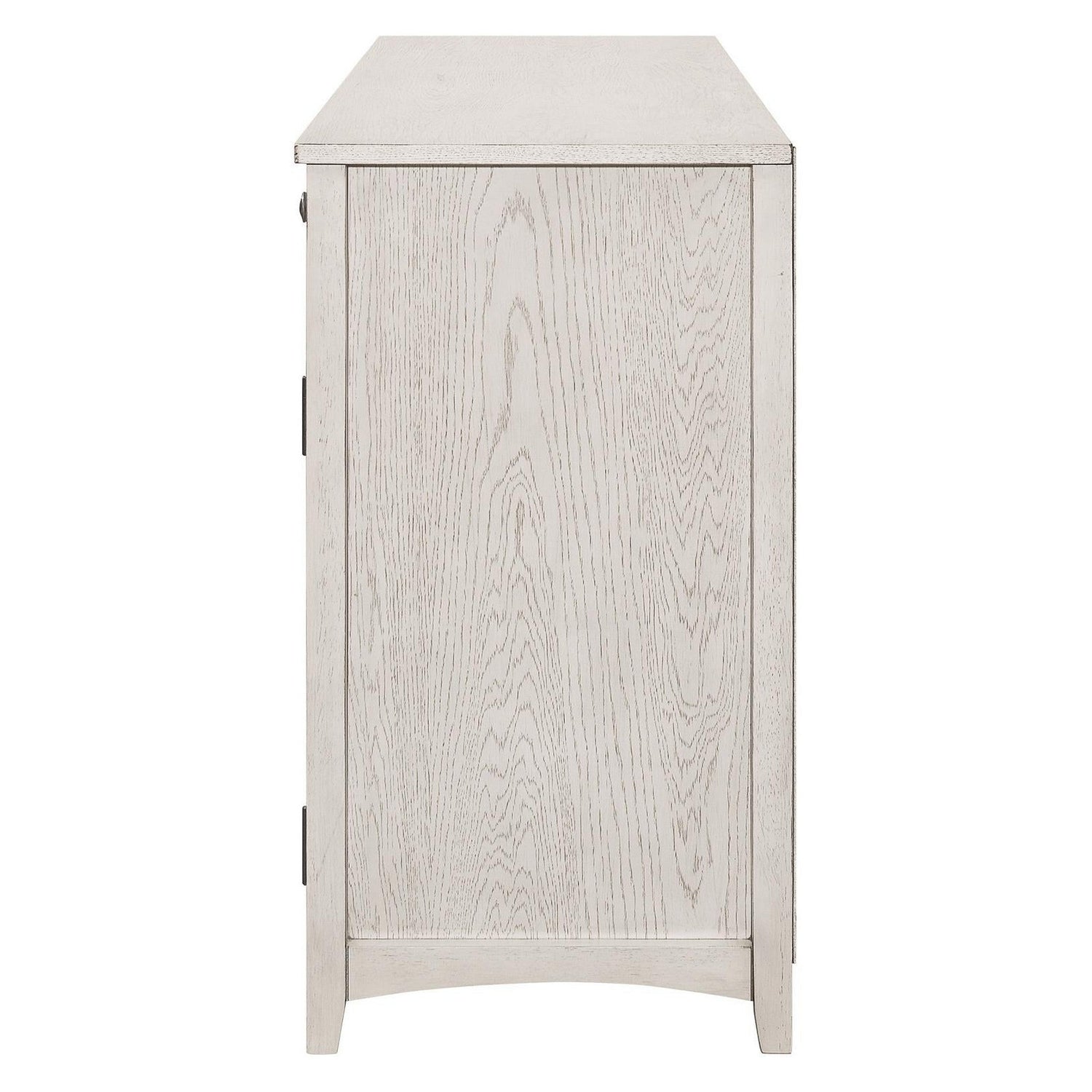 Kirby 3-drawer Rectangular Server with Adjustable Shelves Natural and Rustic Off White 192695