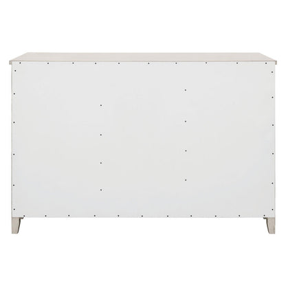 Kirby 3-drawer Rectangular Server with Adjustable Shelves Natural and Rustic Off White 192695