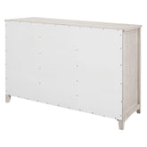 Kirby 3-drawer Rectangular Server with Adjustable Shelves Natural and Rustic Off White 192695