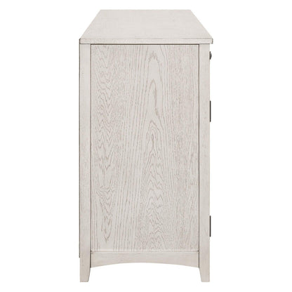 Kirby 3-drawer Rectangular Server with Adjustable Shelves Natural and Rustic Off White 192695