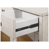 Kirby 3-drawer Rectangular Server with Adjustable Shelves Natural and Rustic Off White 192695