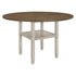 Sarasota Counter Height Table with Shelf Storage Nutmeg and Rustic Cream 192818