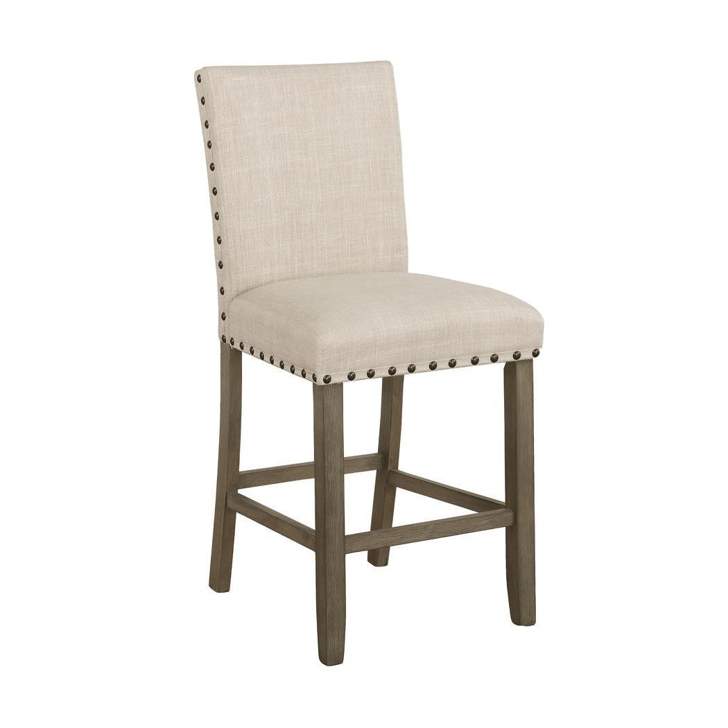 Ralland Upholstered Counter Height Stools with Nailhead Trim Beige (Set of 2) 193138