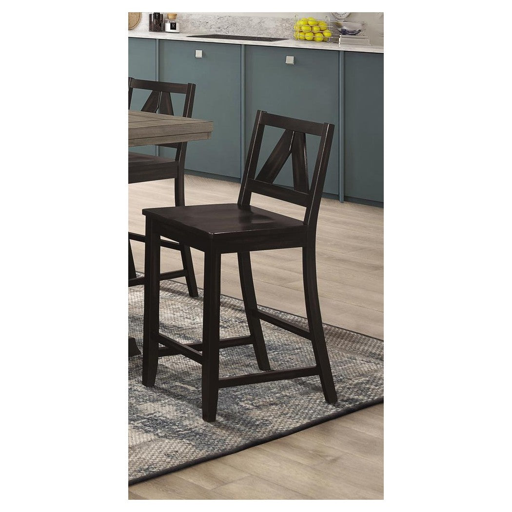 Bairn Counter Height Stools Black Sand with Low Back (Set of 2) 193499