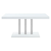 Brooklyn Rectangular Dining Table White High Gloss and Chrome 193811