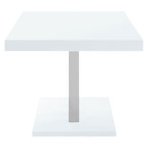 Brooklyn Rectangular Dining Table White High Gloss and Chrome 193811
