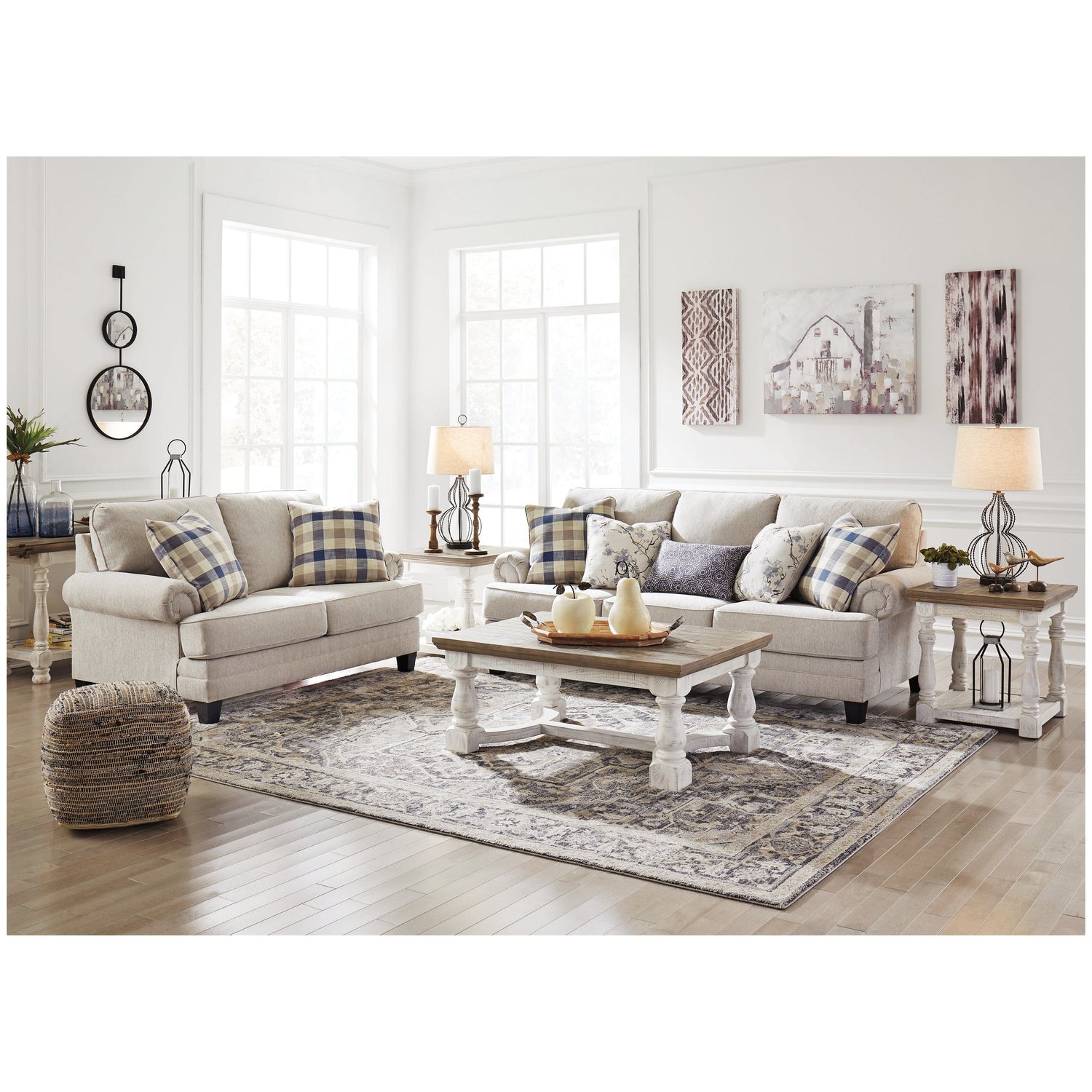 Meggett Sofa and Loveseat Ash-19504U1