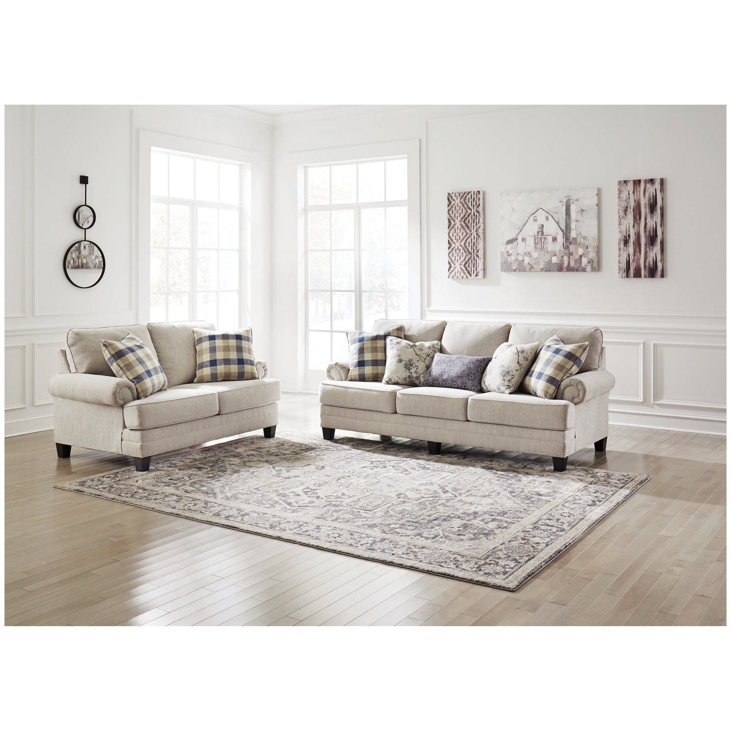 Meggett Sofa and Loveseat Ash-19504U1