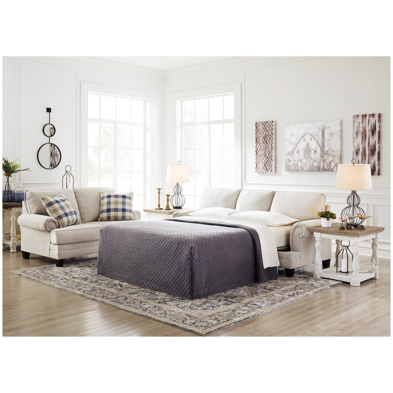 Meggett Sofa Sleeper and Loveseat Ash-19504U2
