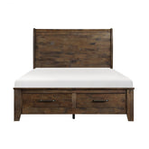 (3) QN BED W/ FTBD STRG, ALL SOLID RUBBERWD 1957-1*