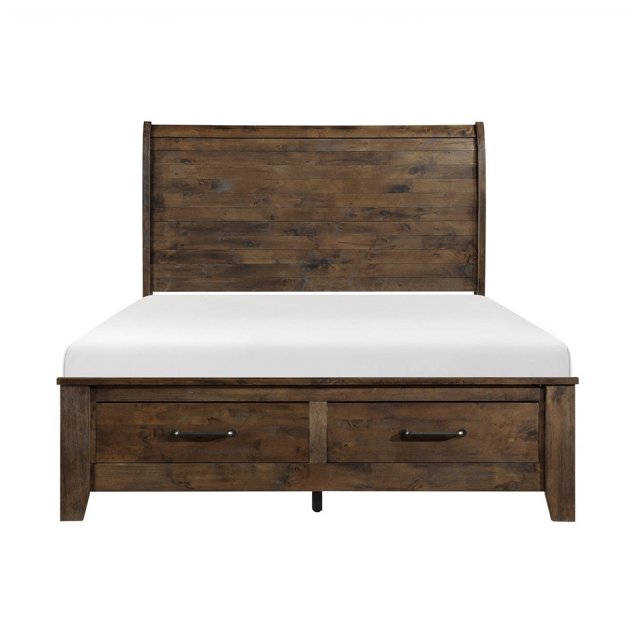 (3) QN BED W/ FTBD STRG, ALL SOLID RUBBERWD 1957-1*