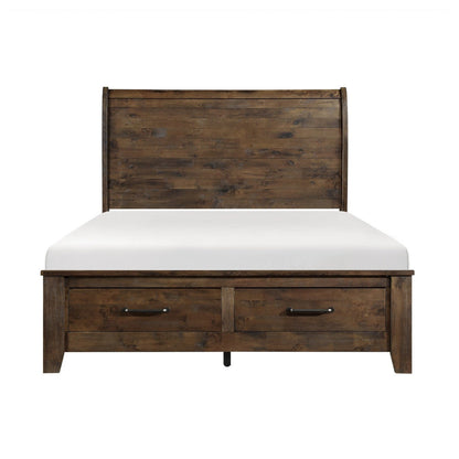 (3) QN BED W/ FTBD STRG, ALL SOLID RUBBERWD 1957-1*